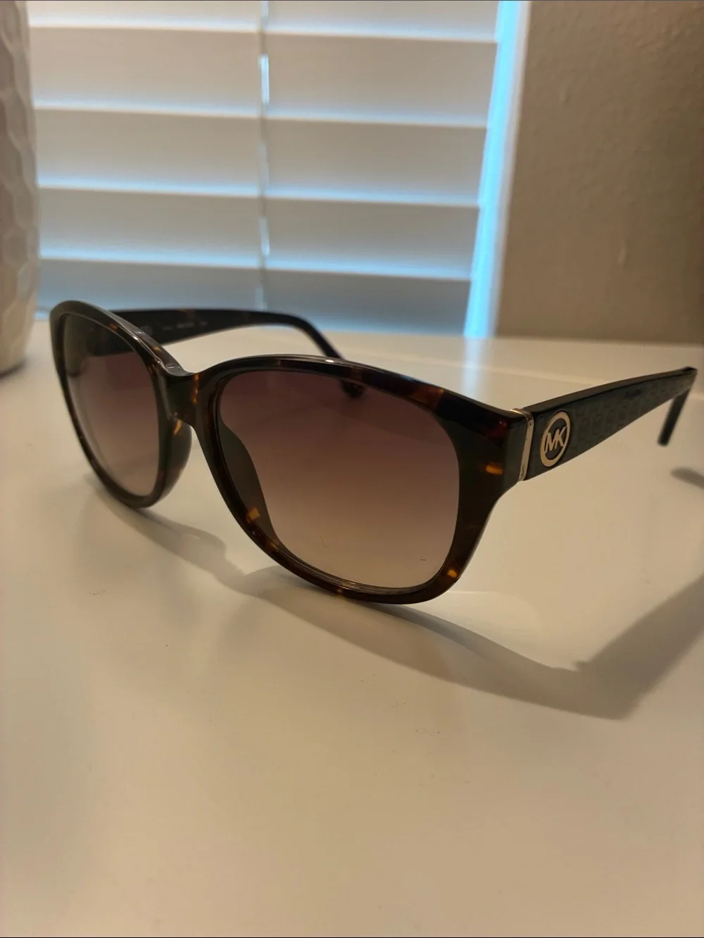 Michael Kors Knox Tortoise Shell Sunglasses with Gold MK Emblems